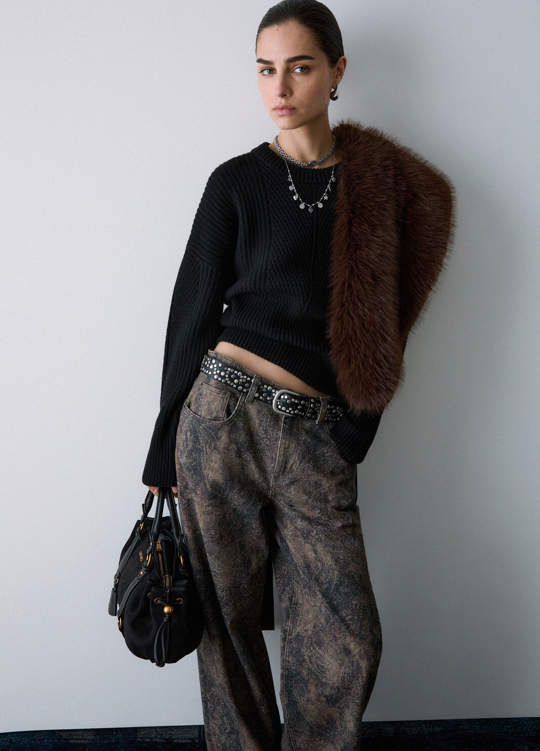Wool Blend Sweater with Bow black Liu Jo - large image number 2