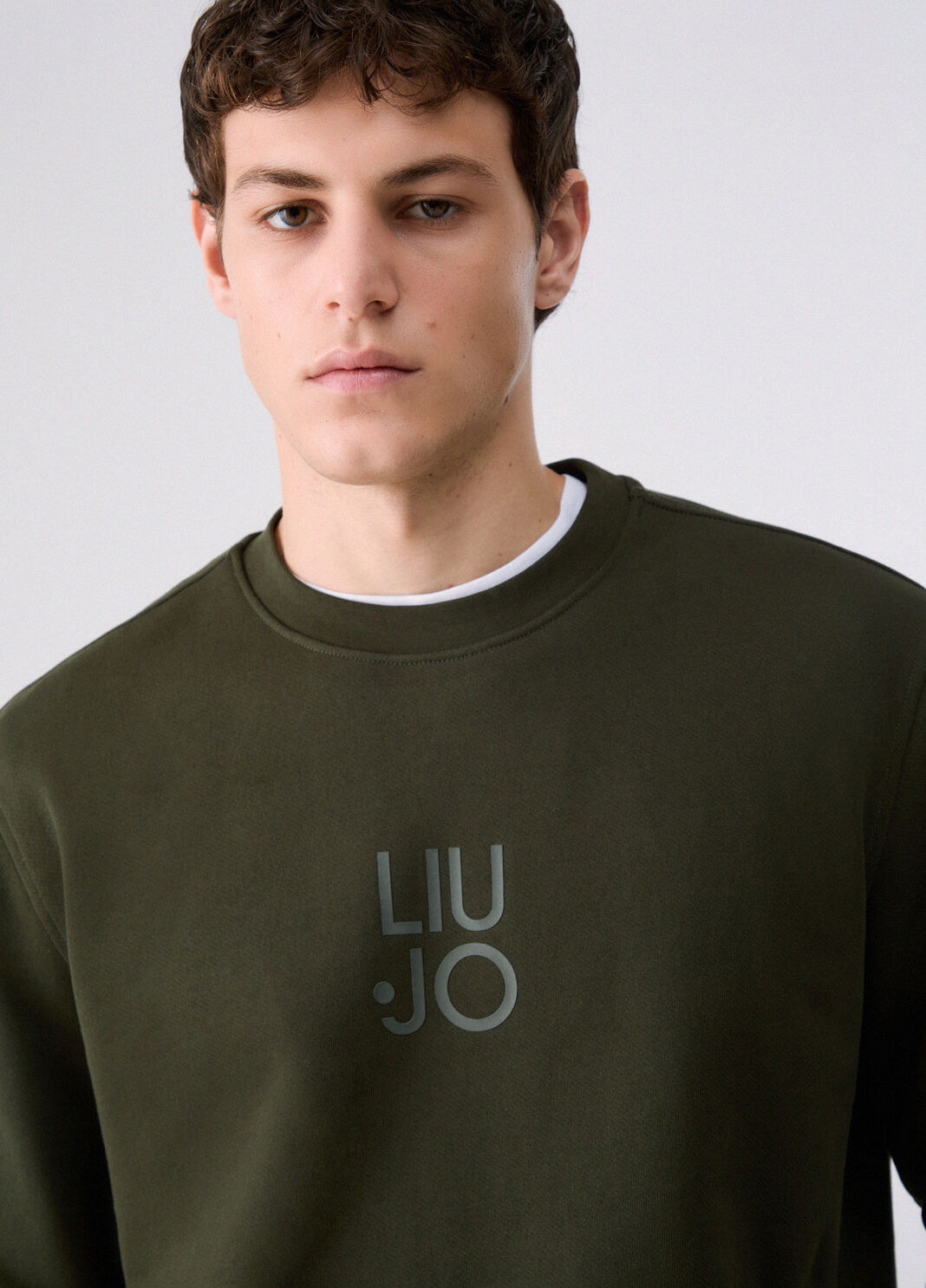 Sweatshirt with Logo moss green Liu Jo - large image number 4