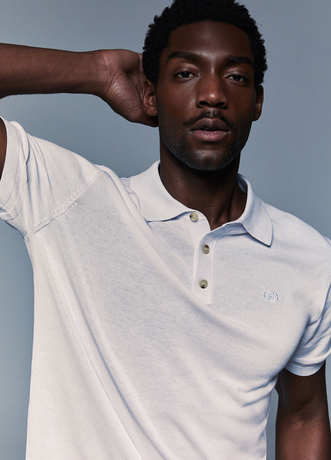 Polo in maglia azzurro polvere Liu Jo - large image number 2