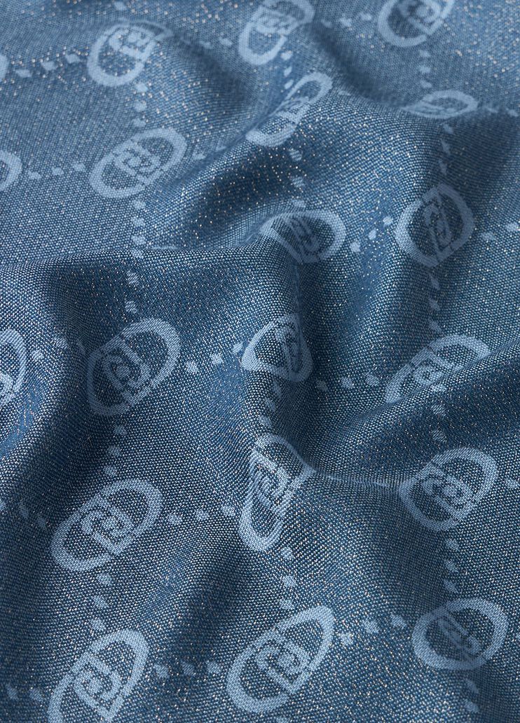 Stola mit Logo Azurblau Liu Jo - large image number 4 Stola mit Logo Azurblau Liu Jo - large image number 4