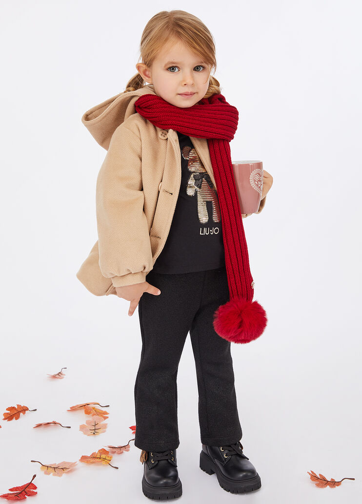 Scarf with pom-pom red Liu Jo - medium Scarf with pom-pom red Liu Jo - medium