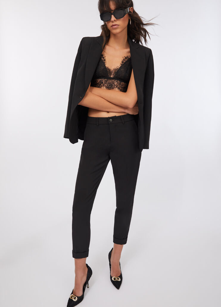 Pantalón con vuelta negro Liu Jo - medium