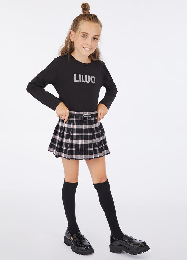Cotton T-shirt with logo black Liu Jo - large image number 1