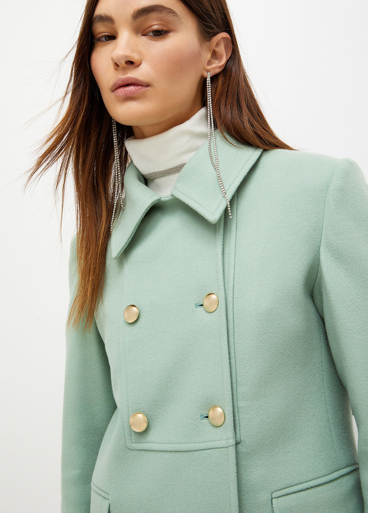Double-breasted jacket in wool blend
