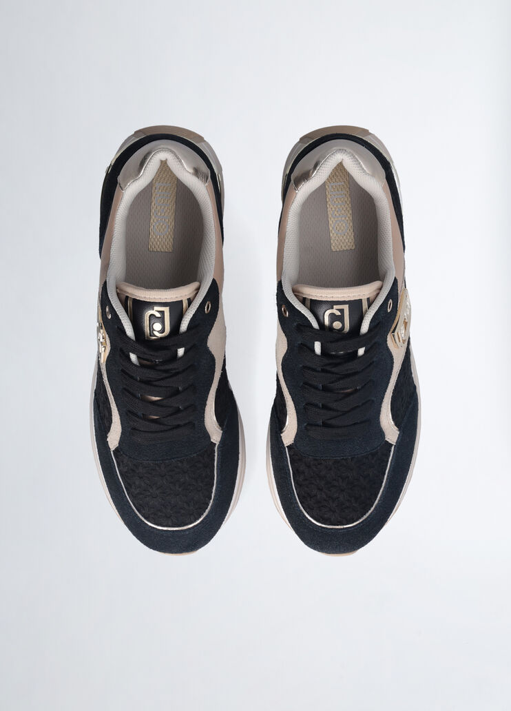 Platform sneakers with floral embroidery black Liu Jo - large image number 4 Platform sneakers with floral embroidery black Liu Jo - large image number 4