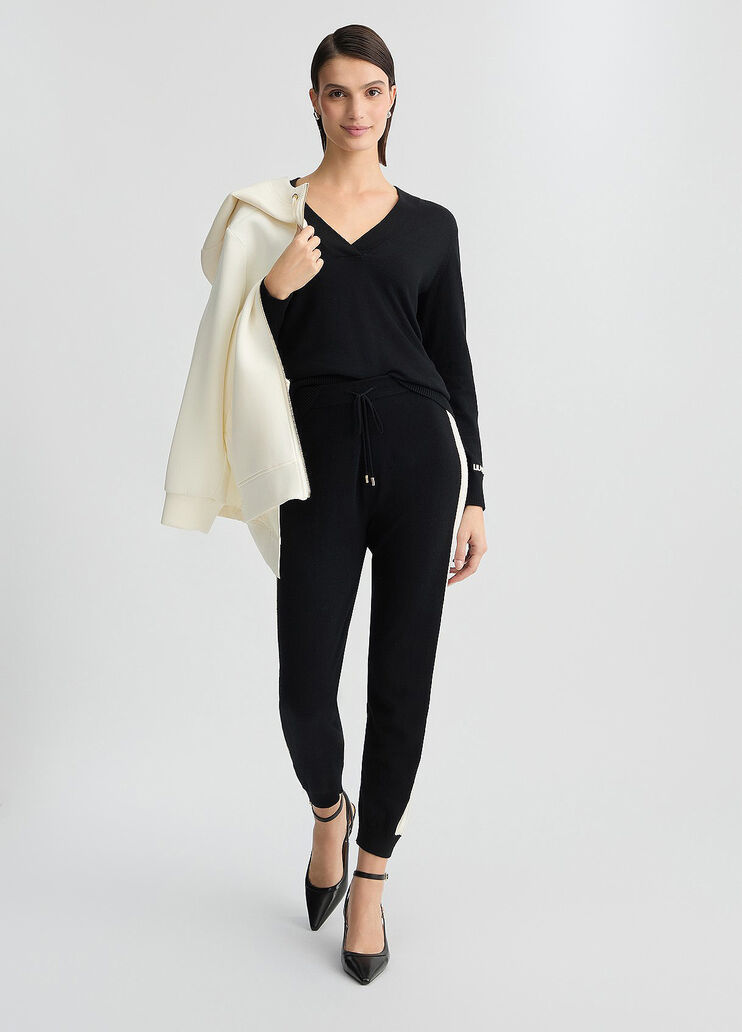 Knit jogging pants black Liu Jo - large image number 5 Knit jogging pants black Liu Jo - large image number 5