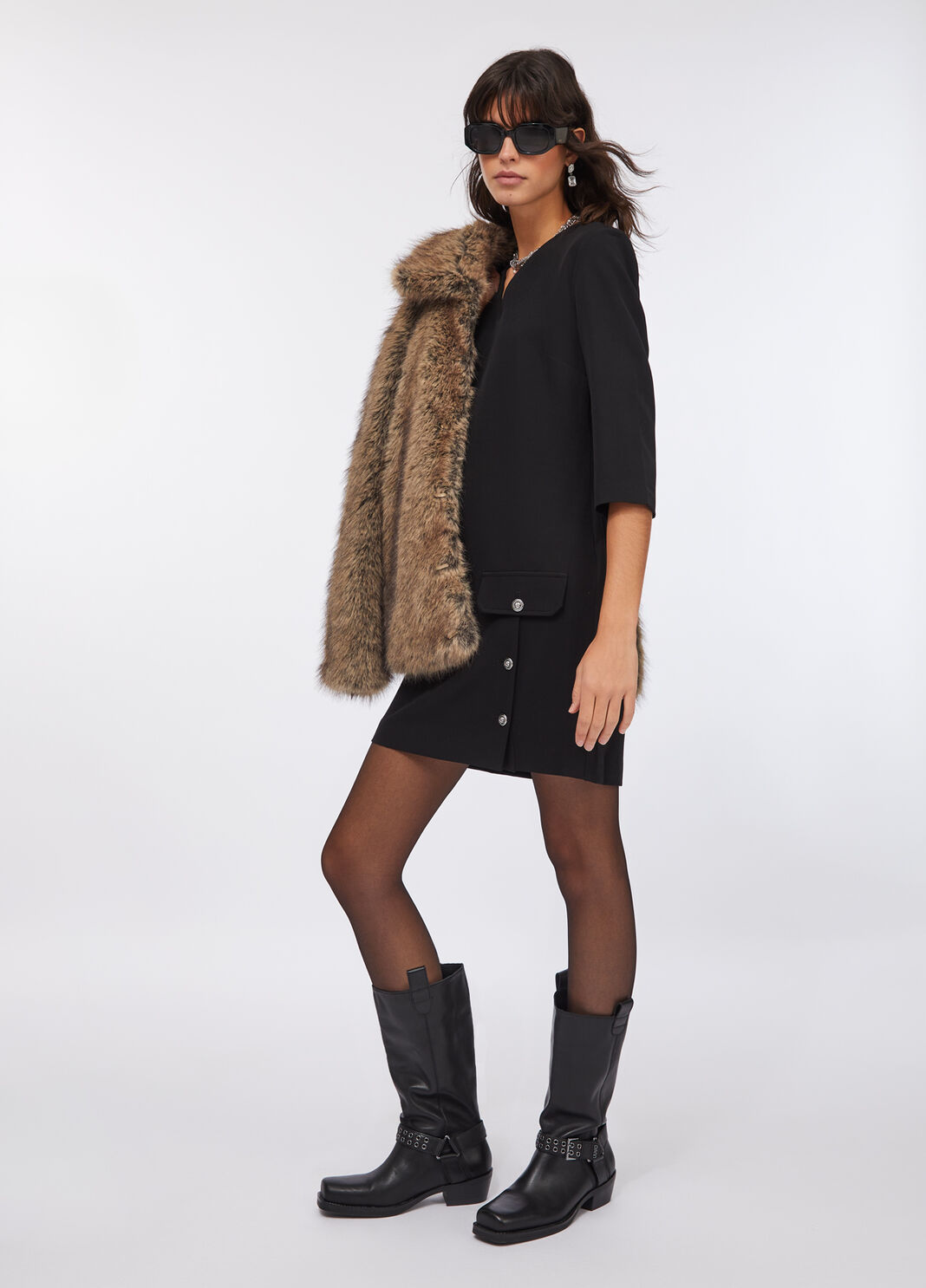 Short dress with pockets black Liu Jo - large image number 5