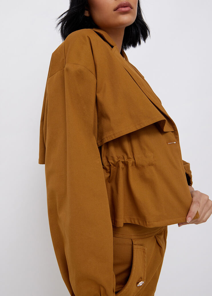 Gabardine jacket bronze Liu Jo - large image number 2  Gabardine jacket bronze Liu Jo - large image number 2