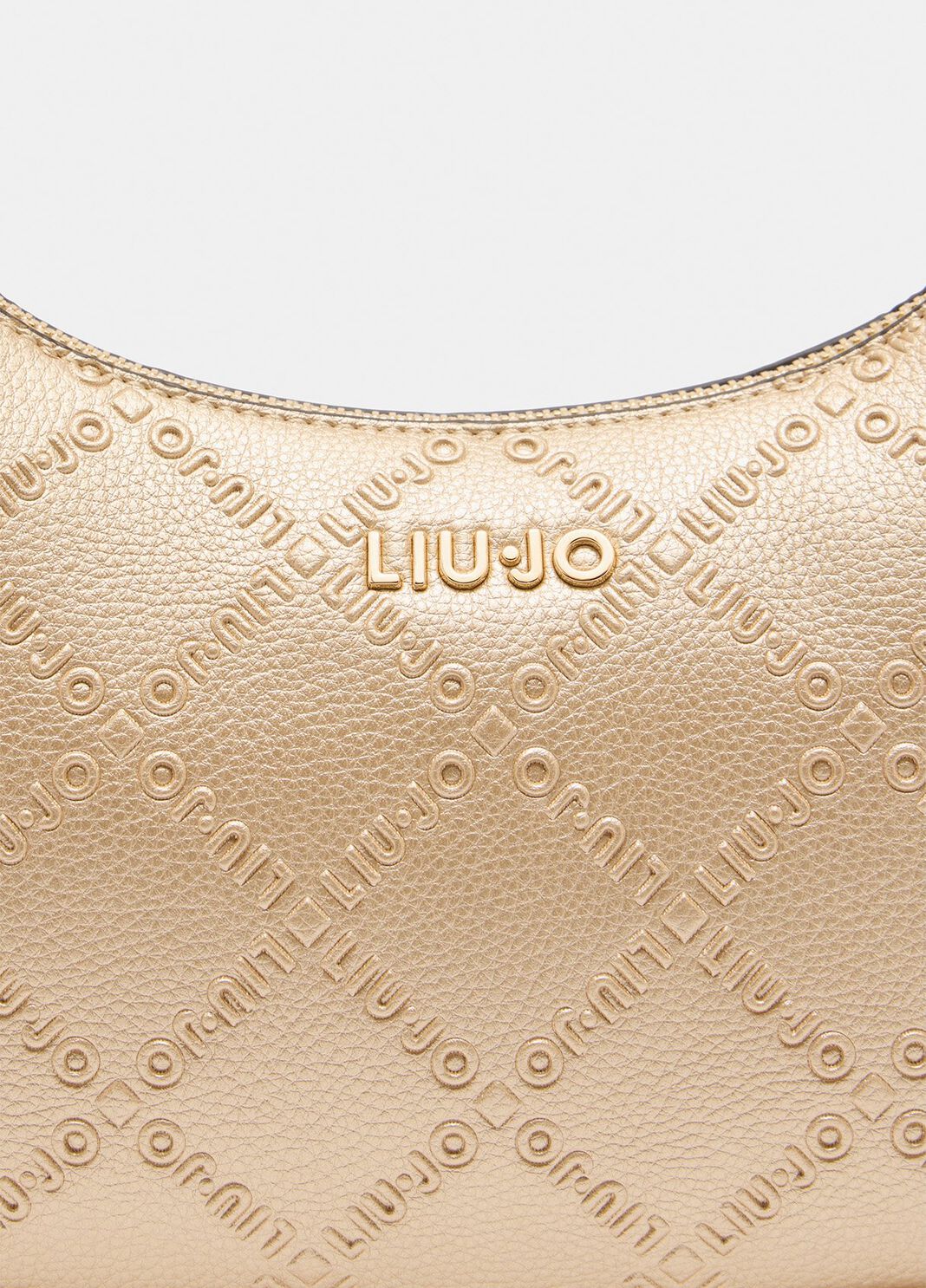 Borsa a tracolla piccola con logo oro chiaro Liu Jo - large image number 3