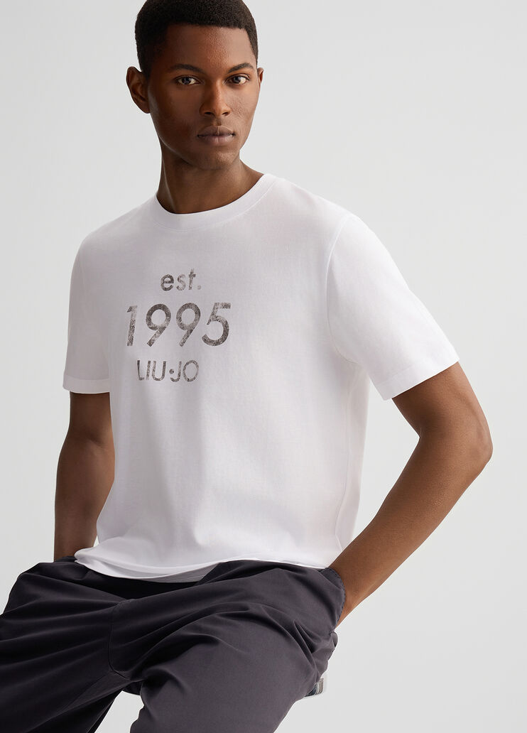T-shirt with print logo white Liu Jo - medium T-shirt with print logo white Liu Jo - medium