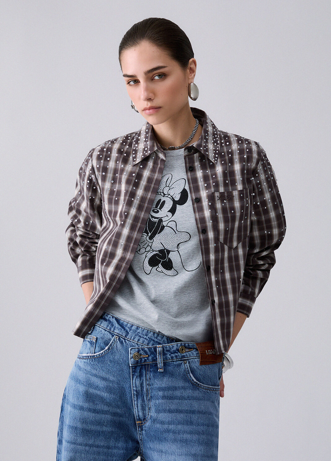 Check Fabric Shirt chequered brown Liu Jo - large image number 0