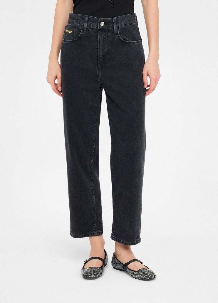 Boyfriend jeans with quilted pocket black denim Liu Jo - medium Boyfriend jeans with quilted pocket black denim Liu Jo - medium