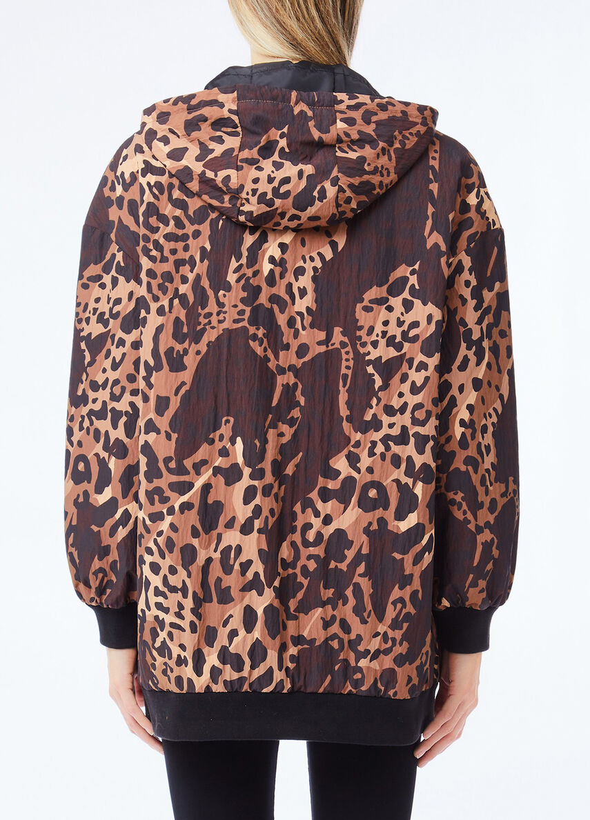 Animal print nylon jacket colour chocolate | Liu Jo