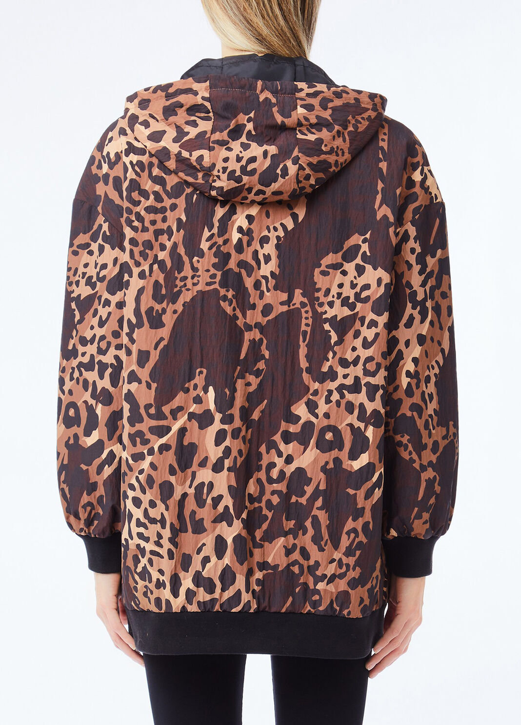 Animal print nylon jacket chocolate Liu Jo - large image number 1