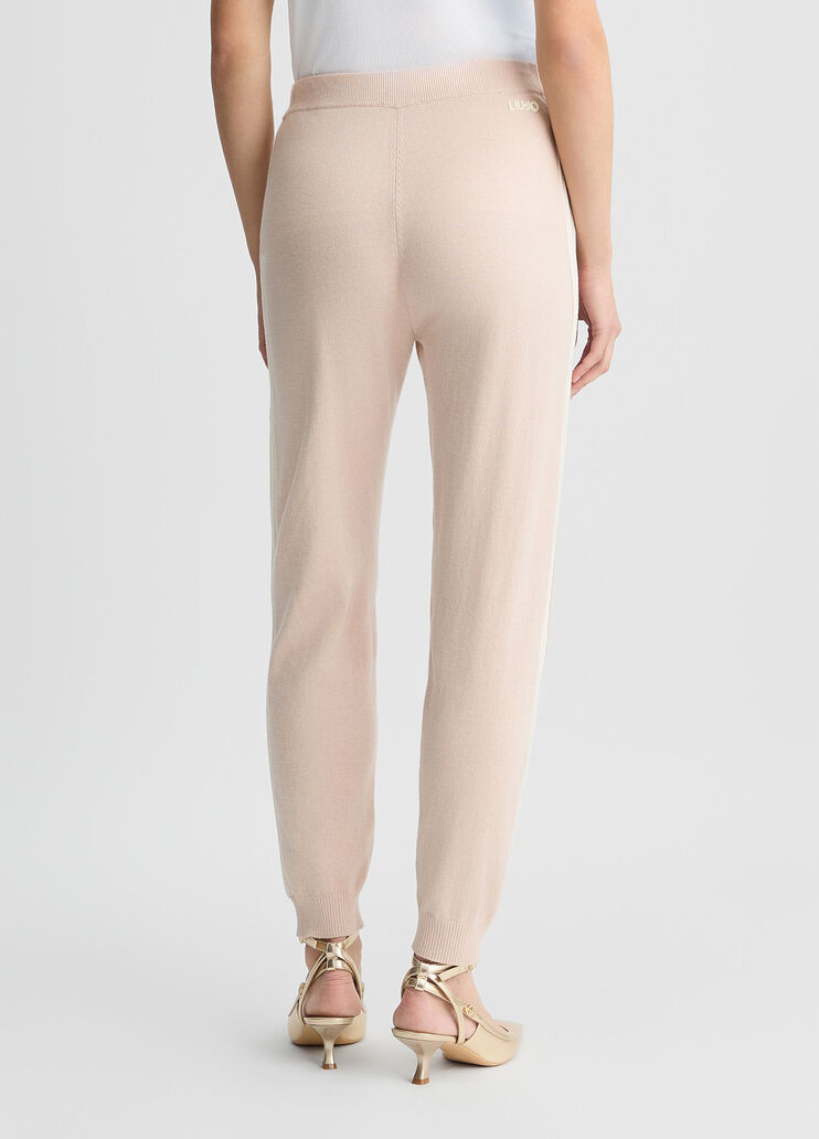 Long pink trousers beige Liu Jo - large image number 1 Long pink trousers beige Liu Jo - large image number 1
