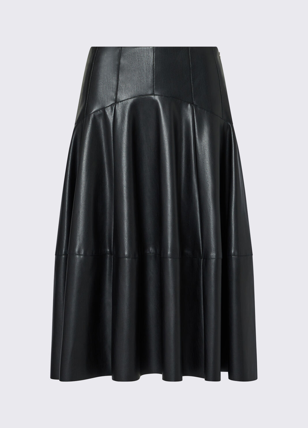 Midi skirt in coated fabric black Liu Jo - large image number 6