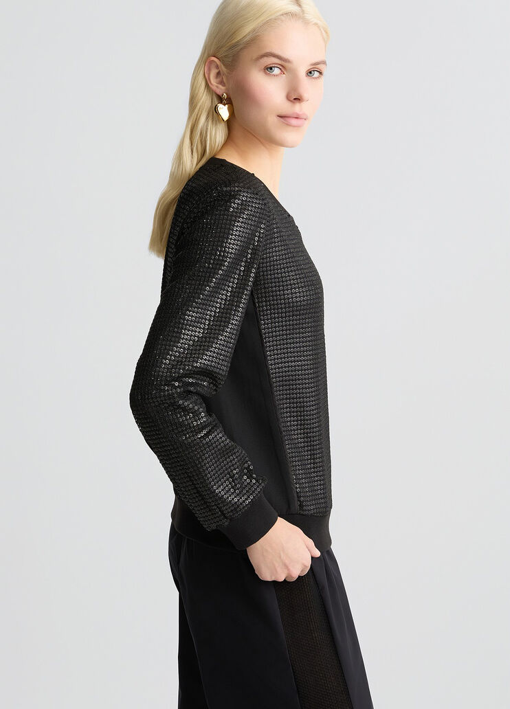 Sweatshirt with sequins black Liu Jo - medium Sweatshirt with sequins black Liu Jo - medium
