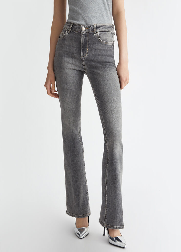 High-rise flared jeans grey denim Liu Jo - medium High-rise flared jeans grey denim Liu Jo - medium