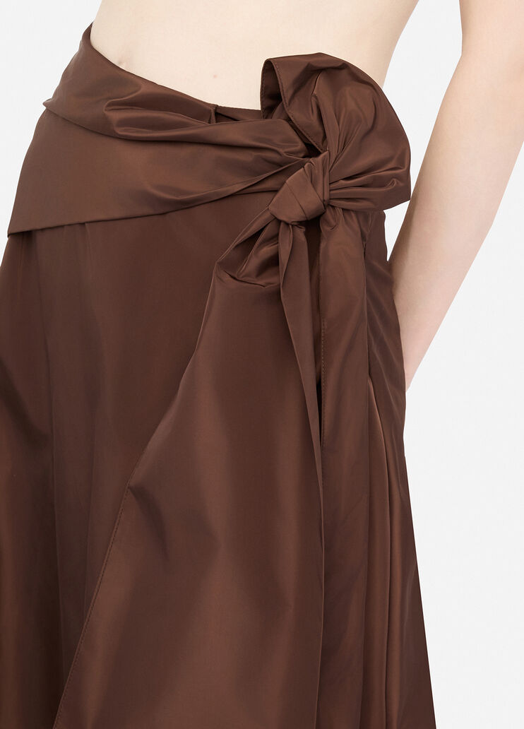 Long taffeta skirt dark brown Liu Jo - large image number 2