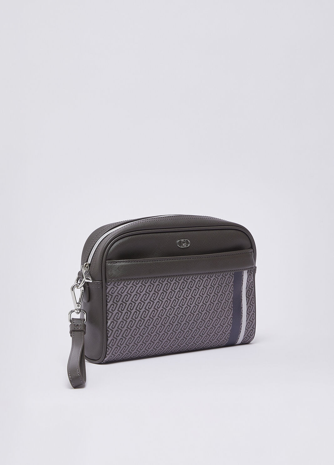Clutch bag with monogram logo grey Liu Jo - large image number 1