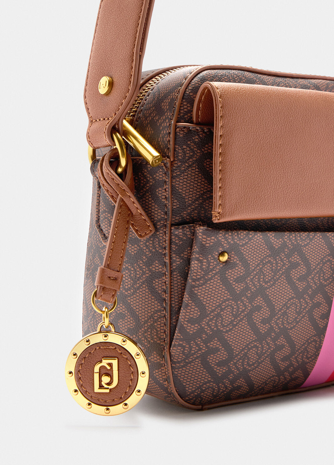 Medium crossbody bag with charm brown Liu Jo - large image number 5