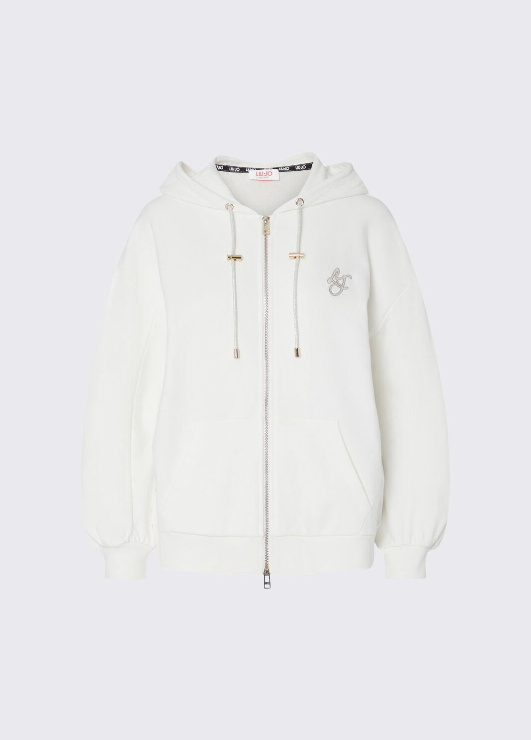 Hoodie with Zip and Hood white wool Liu Jo - large image number 6