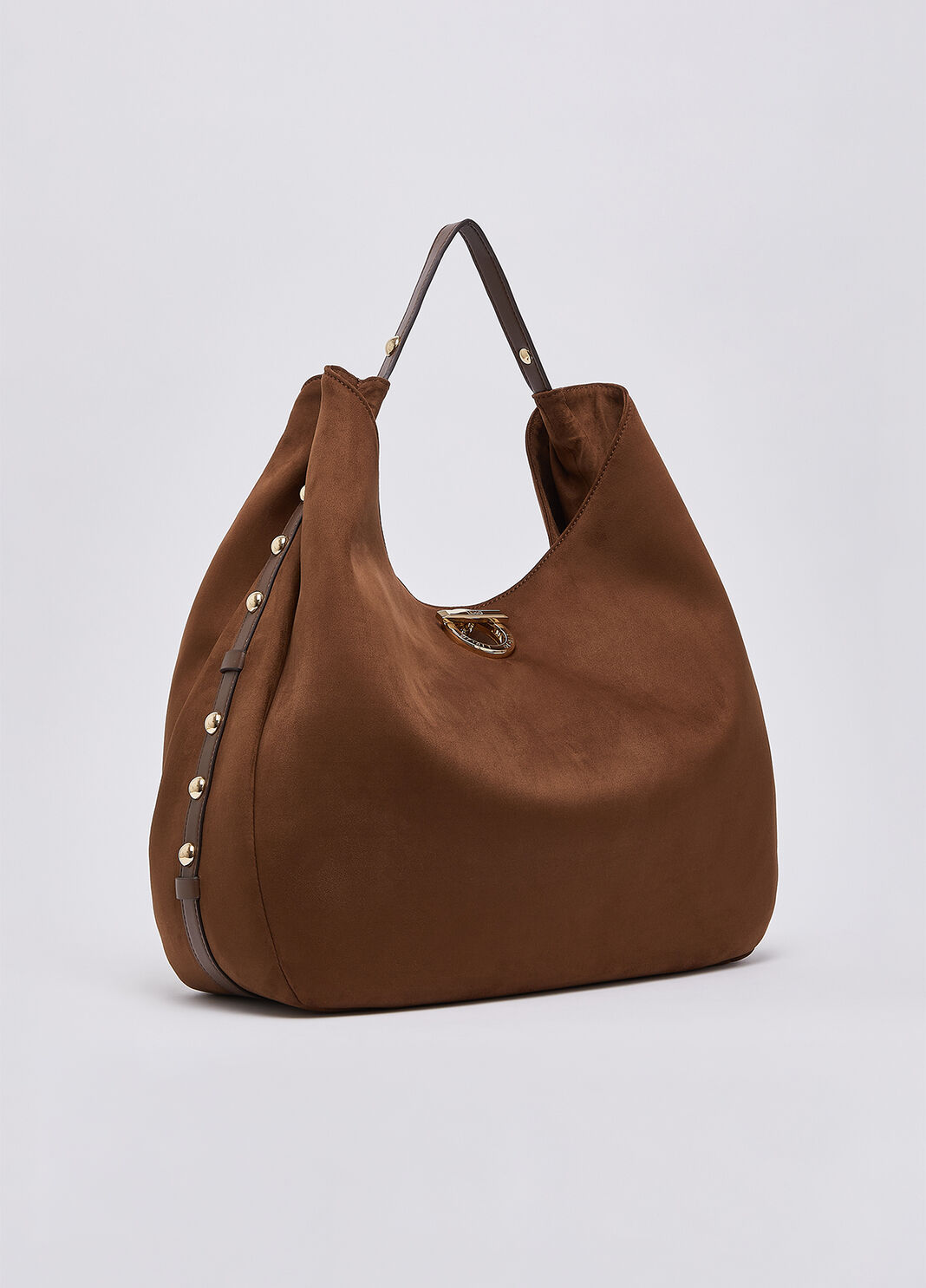 Borsa hobo grande con borchie tabacco Liu Jo - large image number 2
