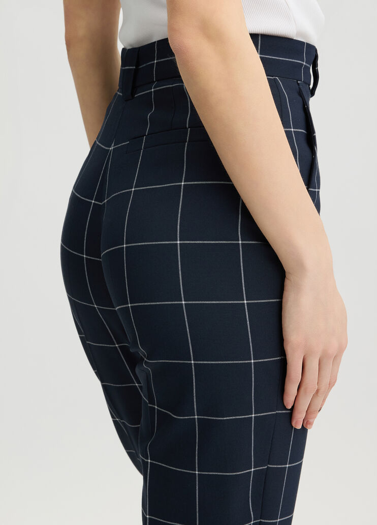 Blue check trousers blue Liu Jo - large image number 4 Blue check trousers blue Liu Jo - large image number 4