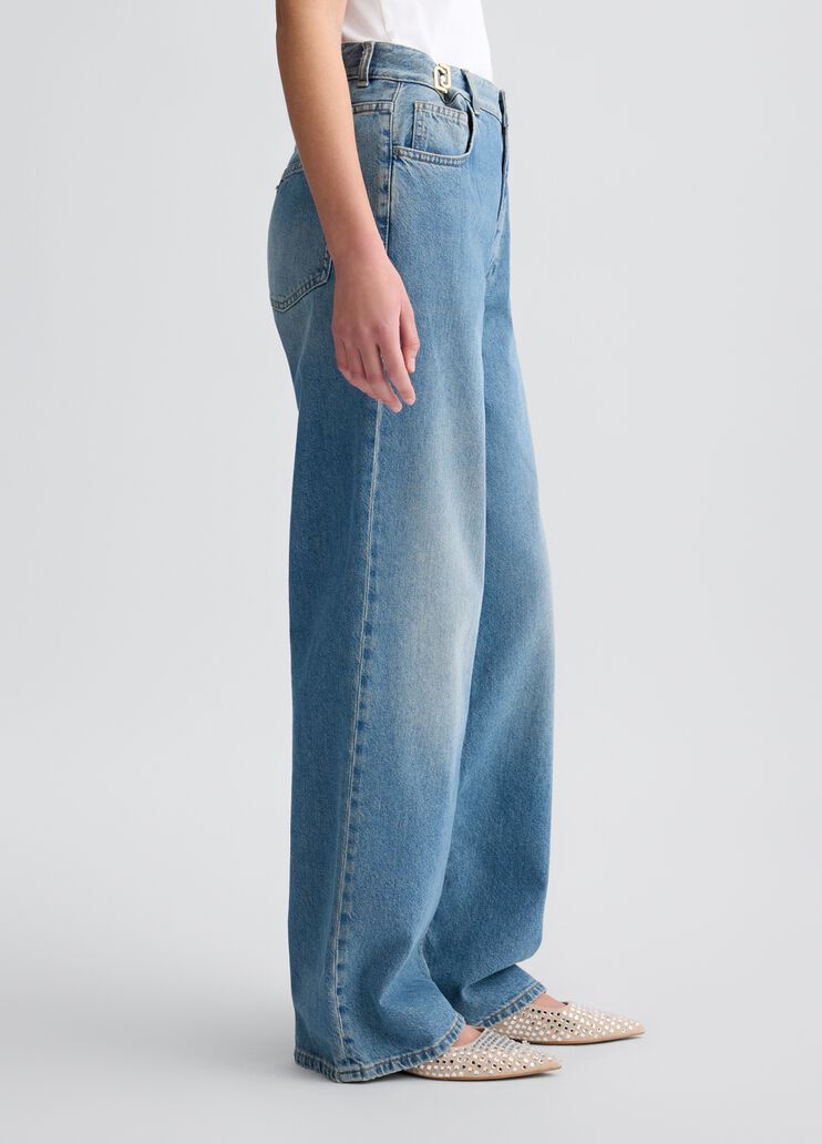 High-rise baggy jeans blue denim Liu Jo - large image number 3 High-rise baggy jeans blue denim Liu Jo - large image number 3