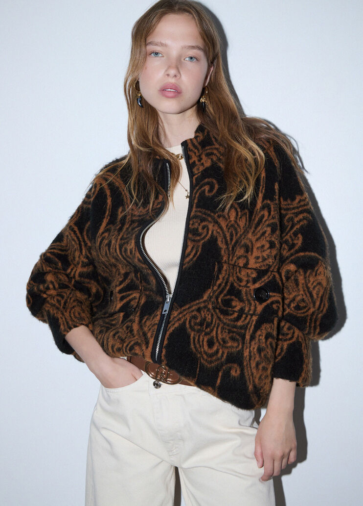 Bomber de punto jacquard paisley Liu Jo - medium