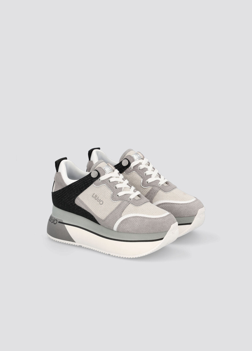 Suede super-platform sneakers silver Liu Jo - large image number 1