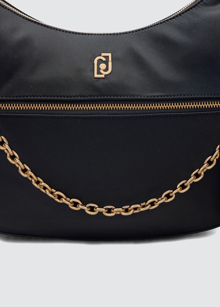 Nylon shoulder bag with chain black Liu Jo - large image number 4 Nylon shoulder bag with chain black Liu Jo - large image number 4