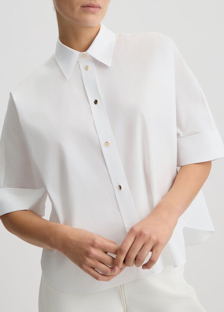 Cotton boxy shirt white Liu Jo - large image number 2 Cotton boxy shirt white Liu Jo - large image number 2