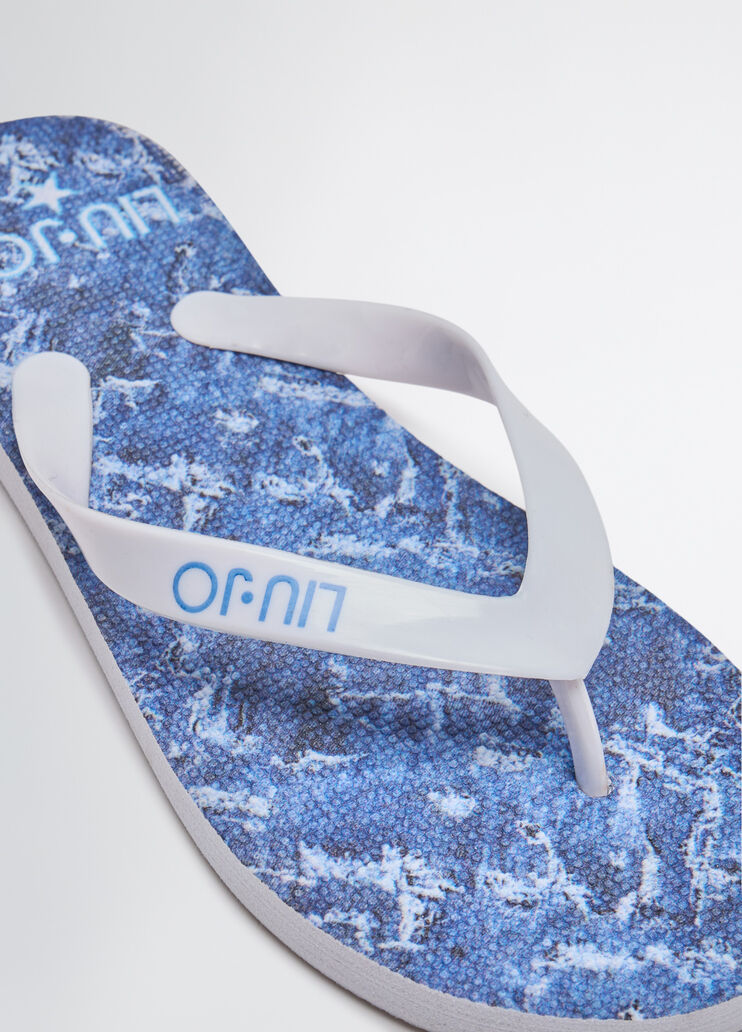 Thong sandals with jeans print jeans Liu Jo - large image number 4 Thong sandals with jeans print jeans Liu Jo - large image number 4