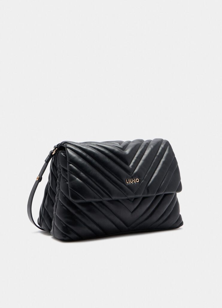 Sac hobo format moyen matelassé noir Liu Jo - large image number 2