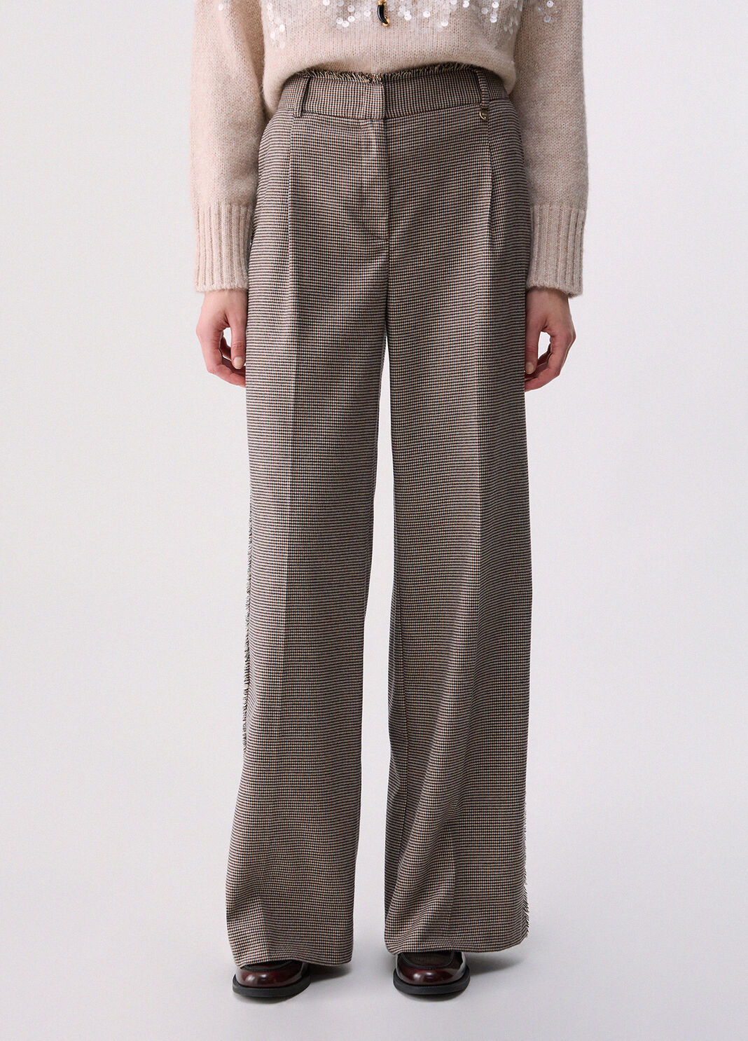 Long trousers in houndstooth houndstooth Liu Jo - large image number 0