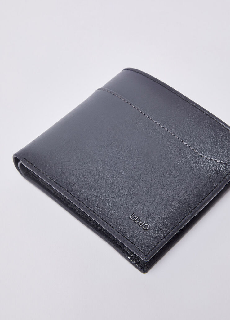 Kleine Brieftasche aus Leder Kohlegrau Liu Jo - medium