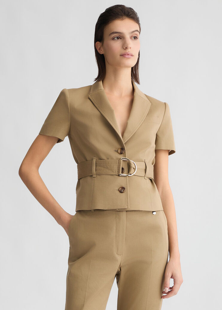 Green jacket with belt beige Liu Jo - large image number 0 Green jacket with belt beige Liu Jo - large image number 0