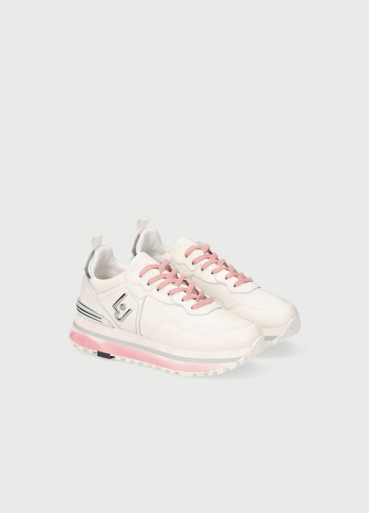 Used-effect platform sneakers Pink Liu Jo - large image number 1