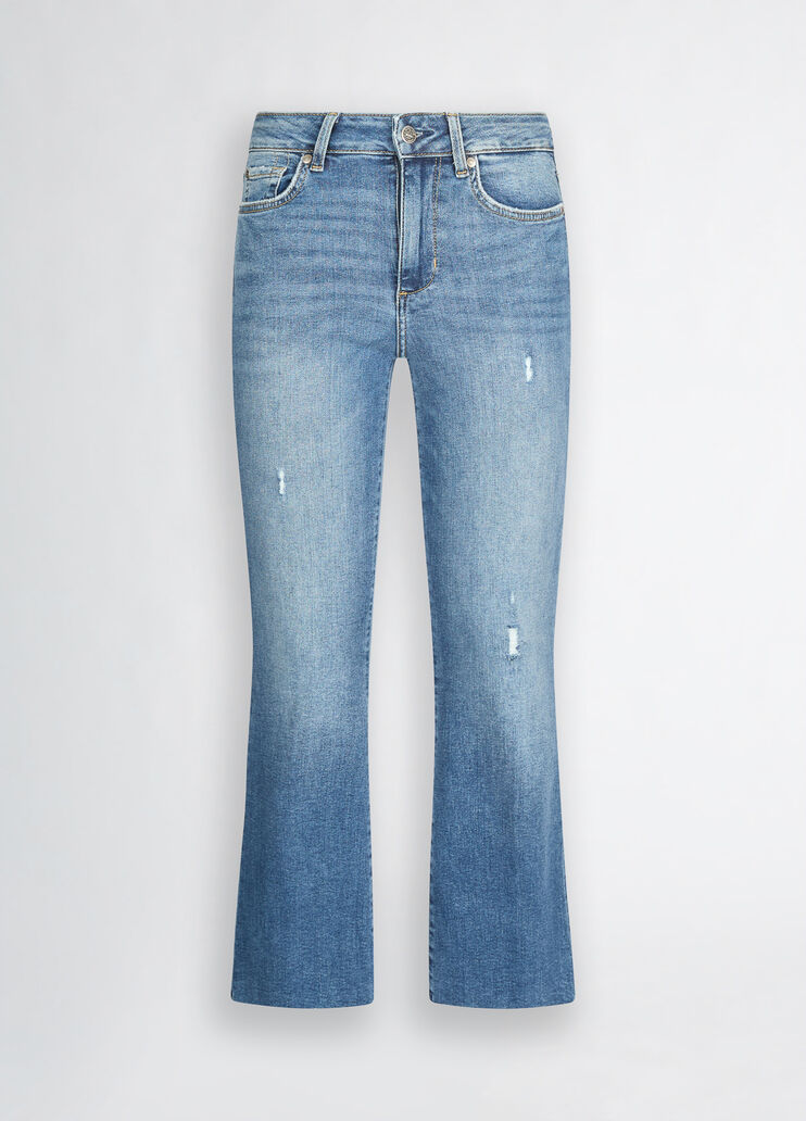 Cropped flared jeans  dark denim Liu Jo - large image number 6 Cropped flared jeans  dark denim Liu Jo - large image number 6