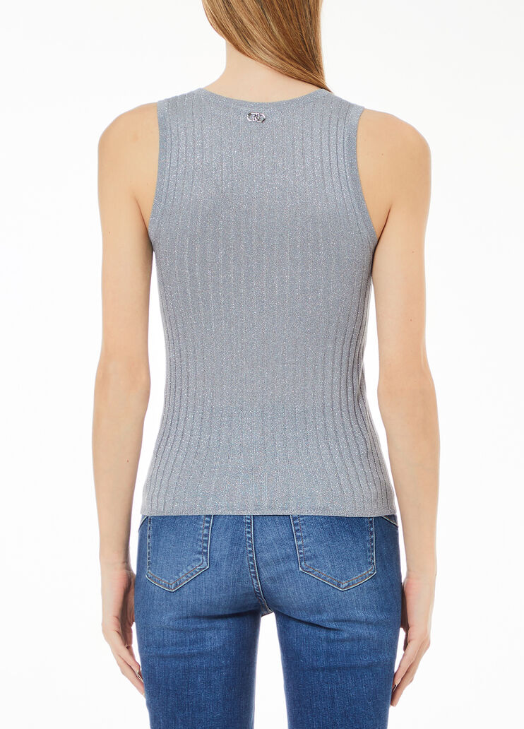 Strickoberteil aus Lurex® Silber Liu Jo - medium Strickoberteil aus Lurex® Silber Liu Jo - medium