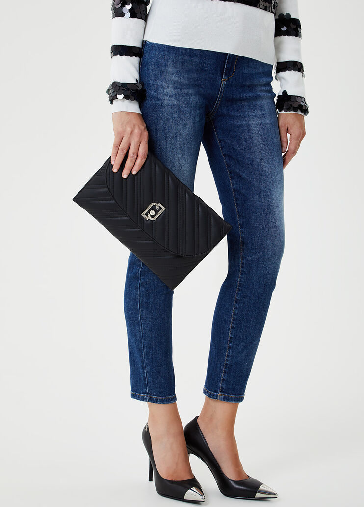 Matelassé clutch bag Black Liu Jo - large image number 1 Matelassé clutch bag Black Liu Jo - large image number 1
