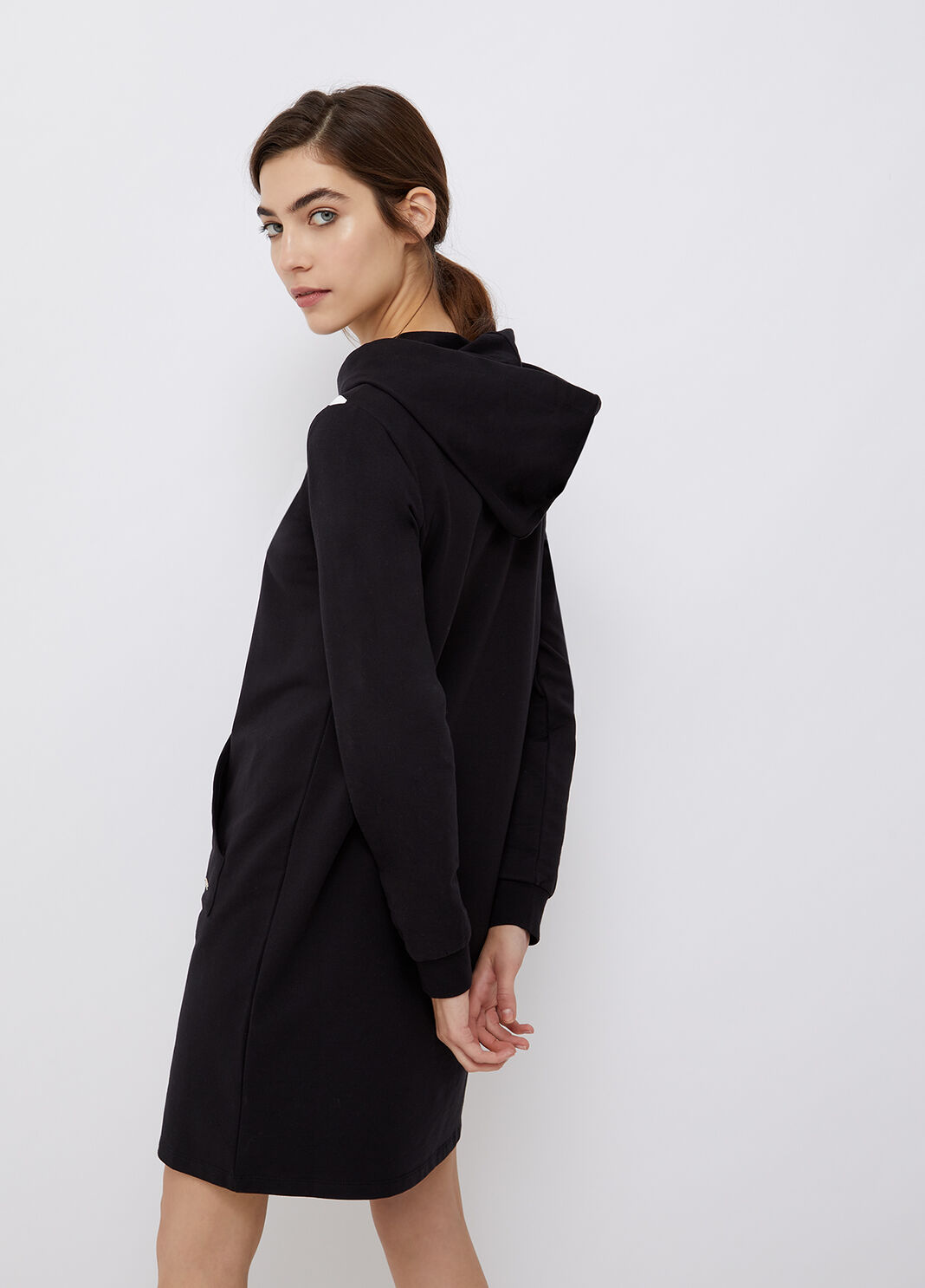 Vestito Liu Jo Better con cappuccio nero Liu Jo - large image number 1