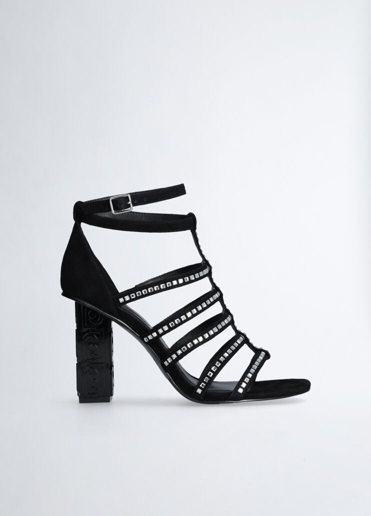 Sandals with branded heel black Liu Jo - medium Sandals with branded heel black Liu Jo - medium