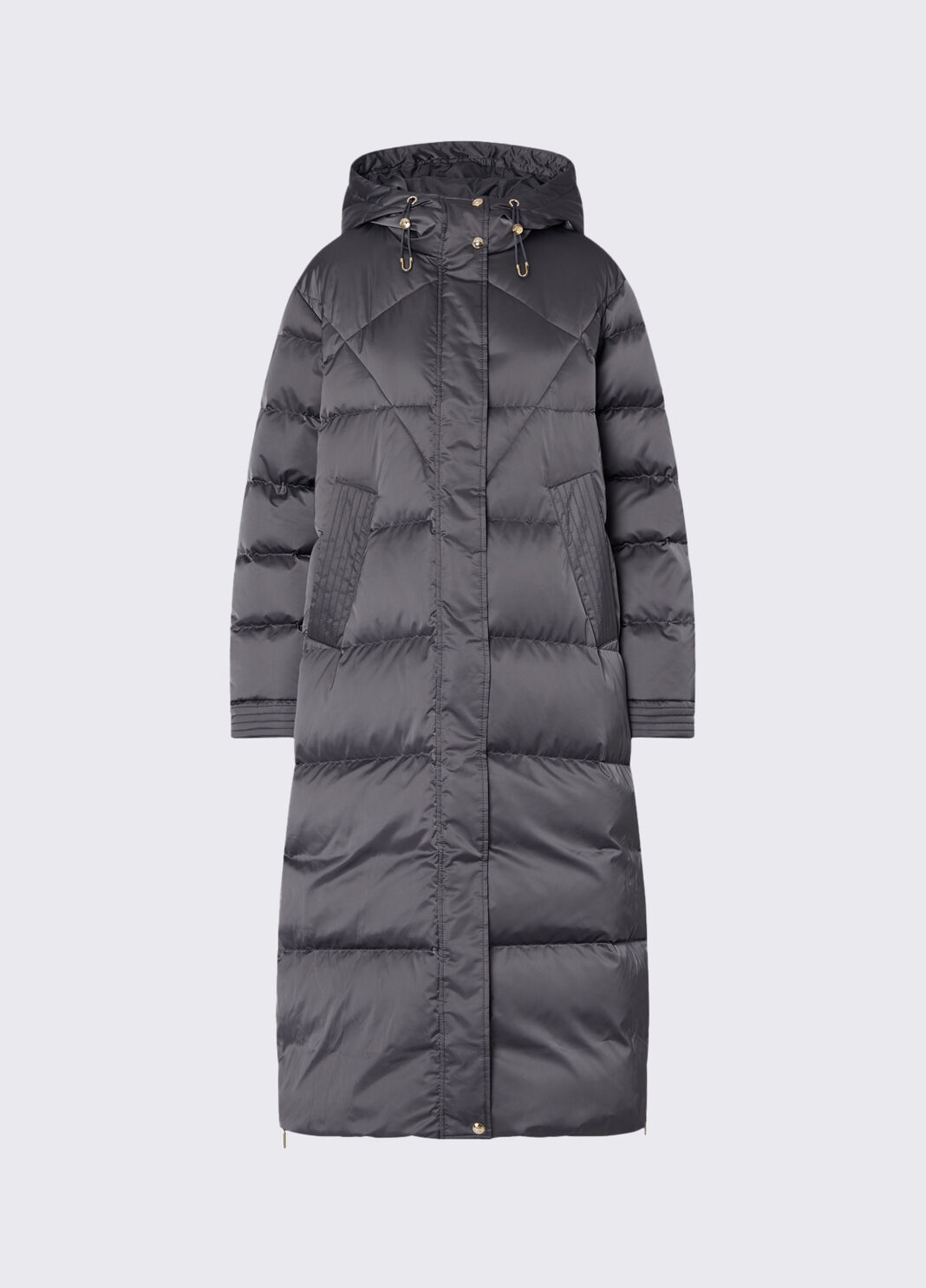 Long quilted down jacket with hood grey Liu Jo - large image number 6