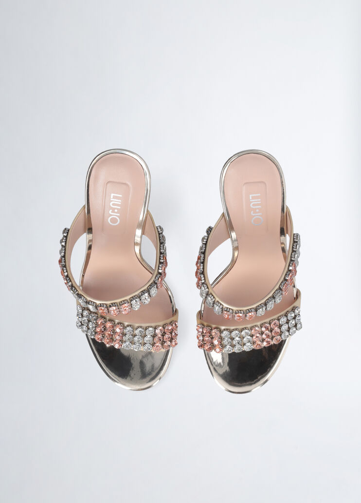 Jewel sandals with heel gold-colour Liu Jo - large image number 3 Jewel sandals with heel gold-colour Liu Jo - large image number 3