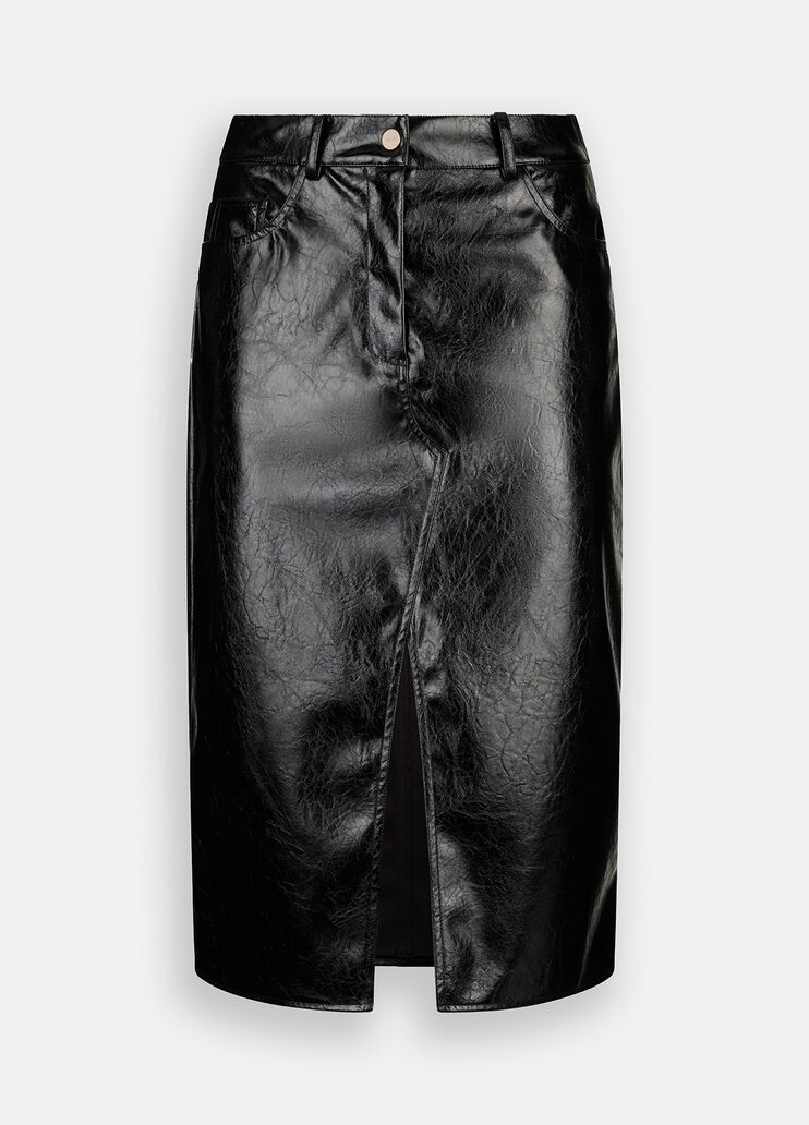 Glossy five-pocket skirt black Liu Jo - large image number 6 Glossy five-pocket skirt black Liu Jo - large image number 6
