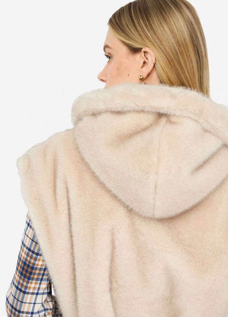 Vest with hood beige Liu Jo - large image number 4 Vest with hood beige Liu Jo - large image number 4