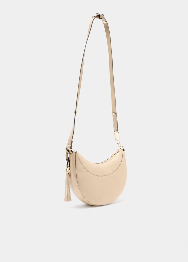Borsa a spalla media con charm beige Liu Jo - medium