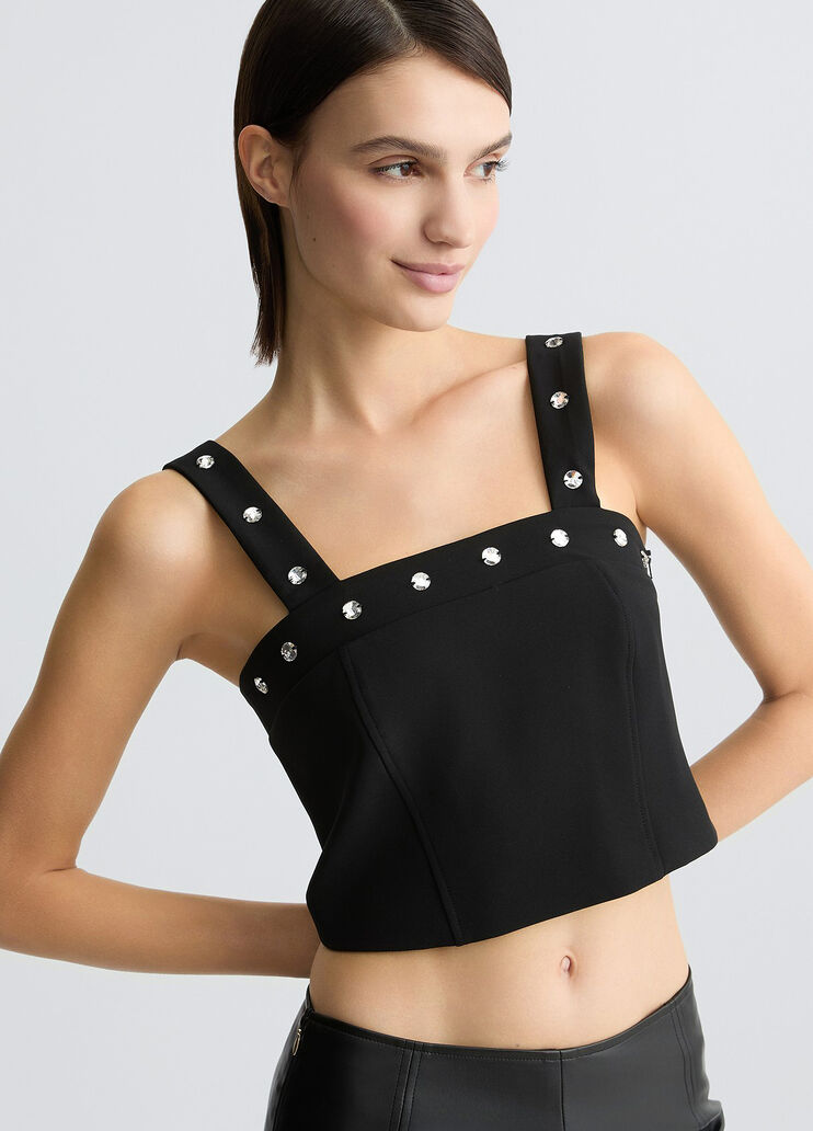 Top with gemstones black Liu Jo - medium Top with gemstones black Liu Jo - medium